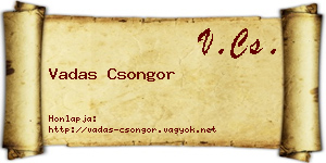 Vadas Csongor névjegykártya